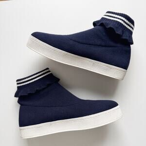 Opening Ceremony Navy White Stripe High Top Slip On Bobby Sneakers Size 9